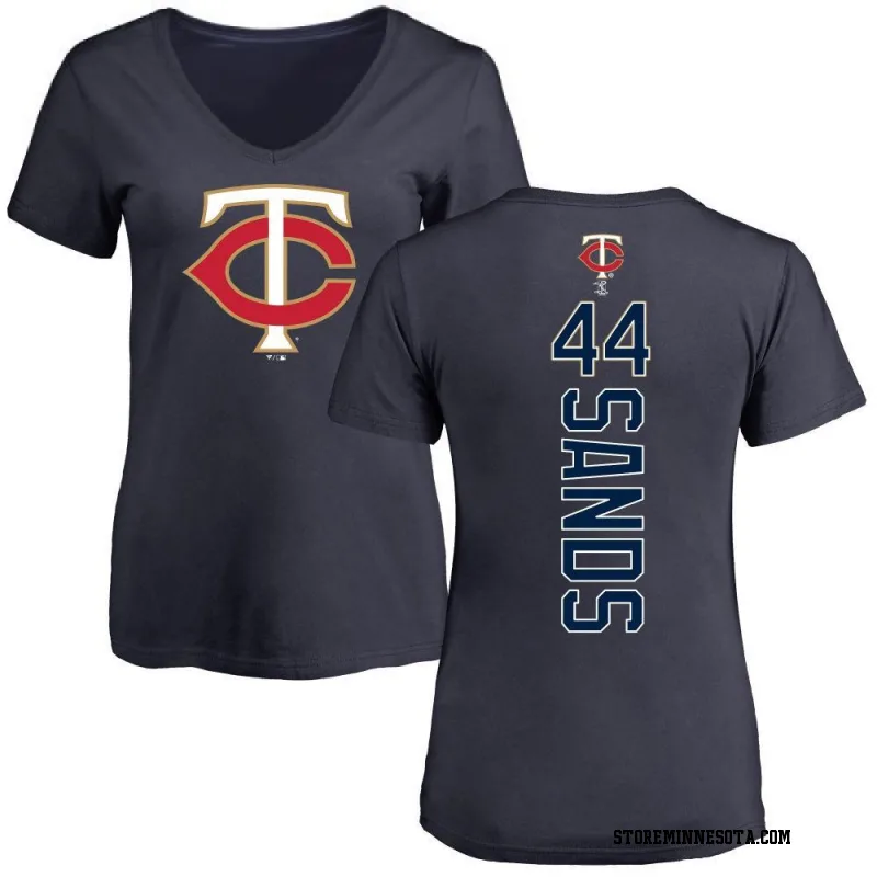 Navy Women's Cole Sands Minnesota Twins Backer Slim Fit T-Shirt