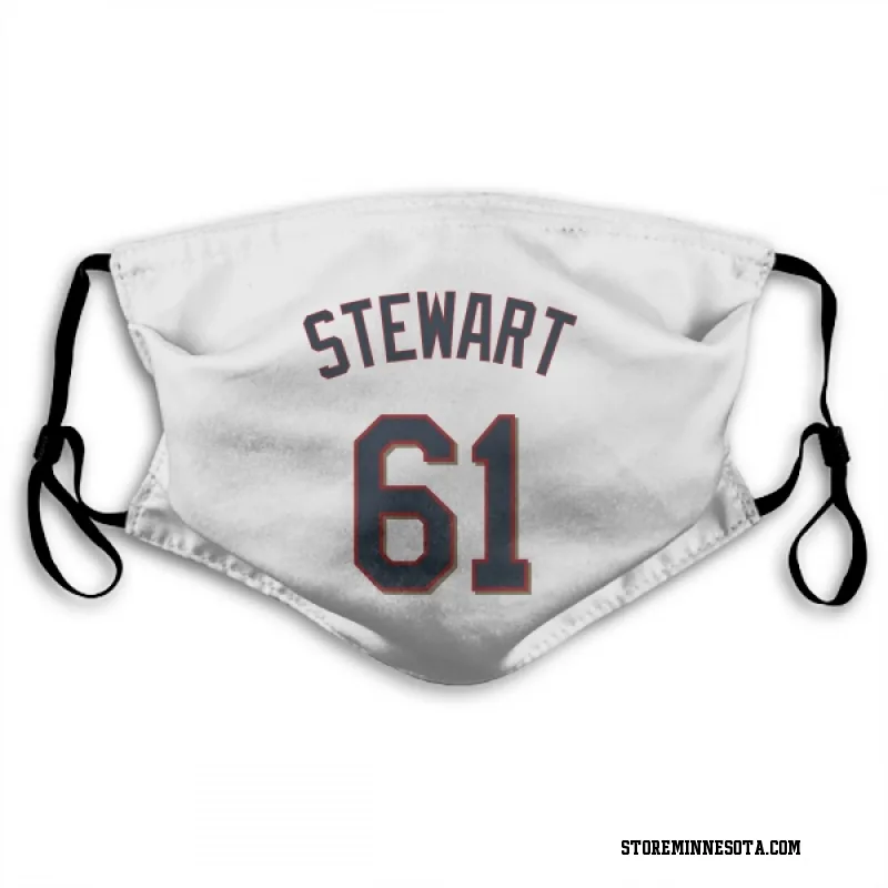 White Minnesota Twins  Brock Stewart  Face Mask (With 2 Free PM2.5 Filters)